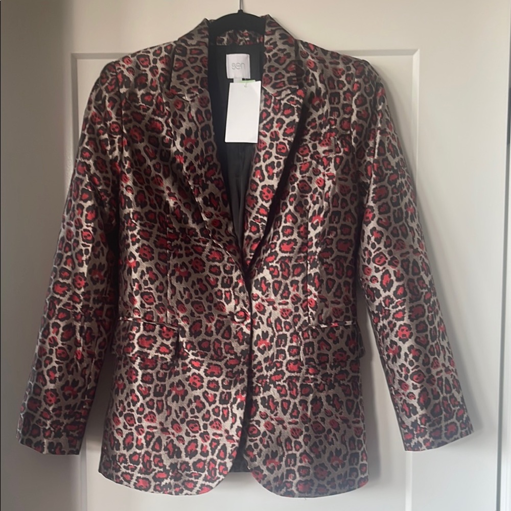 SEN nwt leopards blazer